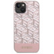 Guess GUHMP14MHGCFSEP iPhone 14 Plus 6.7" pink/pink hard case GCube Stripes MagSafe