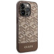 Guess GUHMP14XHGCFSEW iPhone 14 Pro Max 6.7" brown/brown hard case GCube Stripes MagSafe