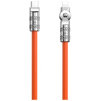 Dudao L24CL USB-C - Lightning angled cable with 180° rotation 30W 1m - orange