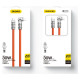 Dudao L24CL USB-C - Lightning angled cable with 180° rotation 30W 1m - orange