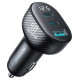Joyroom JR-CCD04 30W 2x USB-C USB-A car charger with display - black