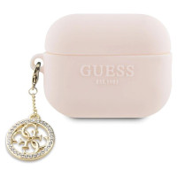 Guess GUAP23DSLGHDP AirPods Pro 2 cover pink/pink 3D Rubber 4G Diamond Charm