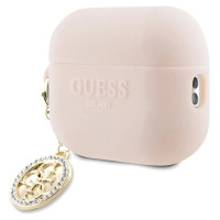 Guess GUAP23DSLGHDP AirPods Pro 2 cover pink/pink 3D Rubber 4G Diamond Charm