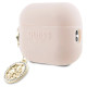 Guess GUAP23DSLGHDP AirPods Pro 2 cover pink/pink 3D Rubber 4G Diamond Charm