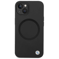 BMW BMHMP14SSILBK2 case for iPhone 14 - black Signature Liquid Silicone MagSafe