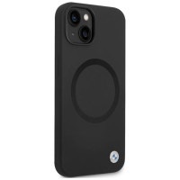 BMW BMHMP14SSILBK2 case for iPhone 14 - black Signature Liquid Silicone MagSafe
