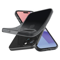 Spigen Crystal Flex iPhone 15 Plus Case - Gray-Transparent