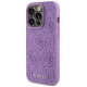 Guess Leather 4G Stamped case for iPhone 15 Pro - purple