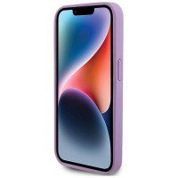 Guess Leather 4G Stamped case for iPhone 15 Pro - purple