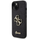 Guess Glitter Script Big 4G case for iPhone 15 - black