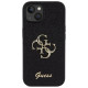 Guess Glitter Script Big 4G case for iPhone 15 - black