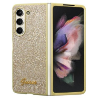 Guess Glitter Script case for Samsung Galaxy Z Fold 5 - gold