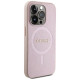 Guess Saffiano MagSafe case for iPhone 15 Pro - pink