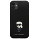 Karl Lagerfeld KLHCN61SMHKNPK case for iPhone 11 / Xr - black Silicone Ikonik Metal Pin