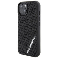 Karl Lagerfeld 3D Rubber Multi Logo case for iPhone 15 - black