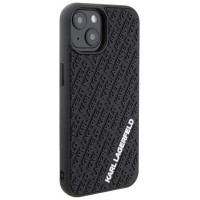 Karl Lagerfeld 3D Rubber Multi Logo case for iPhone 15 - black