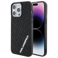 Karl Lagerfeld 3D Rubber Multi Logo case for iPhone 15 Pro Max - black