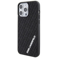 Karl Lagerfeld 3D Rubber Multi Logo case for iPhone 15 Pro Max - black