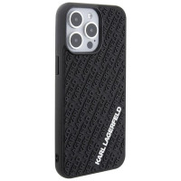 Karl Lagerfeld 3D Rubber Multi Logo case for iPhone 15 Pro Max - black