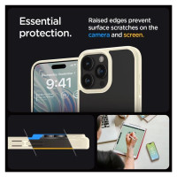 Spigen Crystal Hybrid Case for iPhone 15 Pro Max - Clear Beige