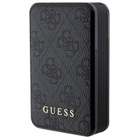 Guess Powerbank 18W GUPB10DP4GEGK 10000mAh black/black 4G Leather Metal Logo