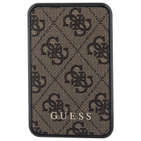 Guess Powerbank 18W GUPB10DP4GEGW 10000mAh brown/brown 4G Leather Metal Logo