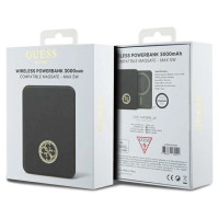 Guess MagSafe 4G Strassed Metal Logo induction power bank 5W 3000mAh - black