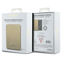 Guess MagSafe Metal Script Logo induction power bank 5W 3000mAh - gold