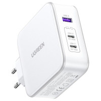 Ugreen GaN Ugreen Nexode CD289 USB-A/2xUSB-C 140W wall charger + USB-C - USB-C cable 1.5m - white