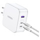 Ugreen GaN Ugreen Nexode CD289 USB-A/2xUSB-C 140W wall charger + USB-C - USB-C cable 1.5m - white