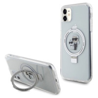 Karl Lagerfeld KLHMN61HMRSKCH iPhone 11 / Xr 6.1" white/white hardcase Ring Stand Karl&Choupette MagSafe