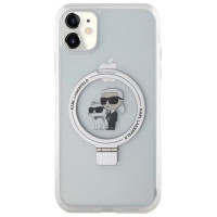 Karl Lagerfeld KLHMN61HMRSKCH iPhone 11 / Xr 6.1" white/white hardcase Ring Stand Karl&Choupette MagSafe