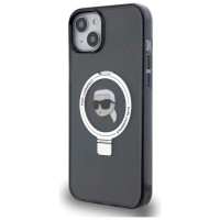 Karl Lagerfeld KLHMP15SHMRSKHK iPhone 15 6.1" black/black hardcase Ring Stand Karl Head MagSafe