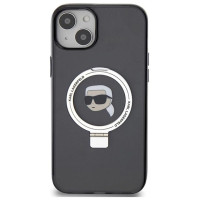 Karl Lagerfeld KLHMP15SHMRSKHK iPhone 15 6.1" black/black hardcase Ring Stand Karl Head MagSafe