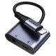 Joyroom SY-L01 Lightning to Lightning / 3.5 mm mini jack DAC adapter 2in1 - black