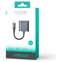 Joyroom SY-L01 Lightning to Lightning / 3.5 mm mini jack DAC adapter 2in1 - black