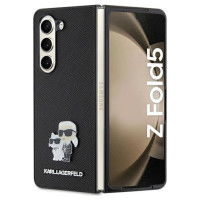 Karl Lagerfeld Saffiano Karl&Choupette Pin case for Samsung Galaxy Z Fold 5 - black