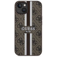 Guess 4G Printed Stripes MagSafe case for iPhone 15/14/13 - brown