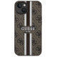 Guess 4G Printed Stripes MagSafe case for iPhone 15/14/13 - brown