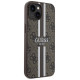Guess 4G Printed Stripes MagSafe case for iPhone 15/14/13 - brown