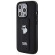 Karl Lagerfeld Gripstand Saffiano Choupette Pins case for iPhone 14 Pro - black