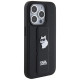 Karl Lagerfeld Gripstand Saffiano Choupette Pins case for iPhone 14 Pro - black