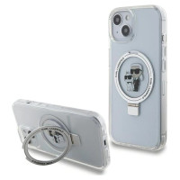 Karl Lagerfeld Ring Stand Karl&Choupette MagSafe case for iPhone 14 / 15 / 13 - white