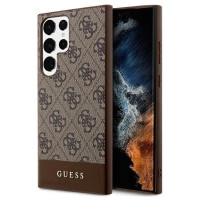 Guess 4G Stripe Collection case for Samsung Galaxy S24 Ultra - brown