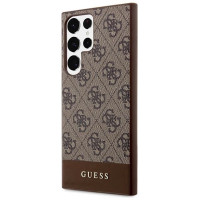 Guess 4G Stripe Collection case for Samsung Galaxy S24 Ultra - brown