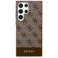 Guess 4G Stripe Collection case for Samsung Galaxy S24 Ultra - brown
