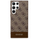 Guess 4G Stripe Collection case for Samsung Galaxy S24 Ultra - brown