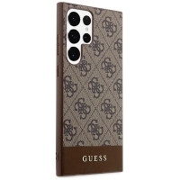 Guess 4G Stripe Collection case for Samsung Galaxy S24 Ultra - brown