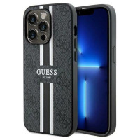 Guess 4G Printed Stripes MagSafe case for iPhone 15 Pro Max - black