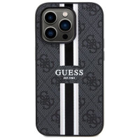 Guess 4G Printed Stripes MagSafe case for iPhone 15 Pro Max - black